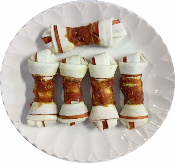 AS61 Вузлова кістка з качкою 6 сантиметрів, 500 гр., ящ. 24 шт.